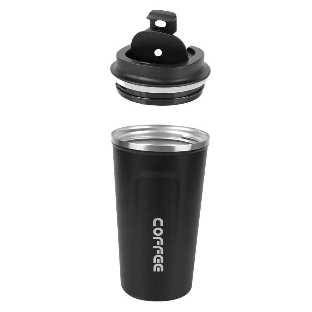 Copo Térmico de Café – Aço Inoxidável, Tampa Anti-Fugas