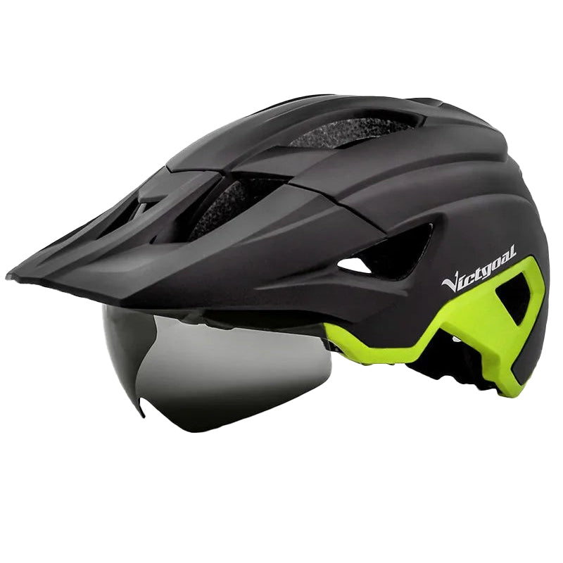 Capacete VICTGOAL com Luz LED – MTB e Estrada, Viseira Magnética, Ventilado