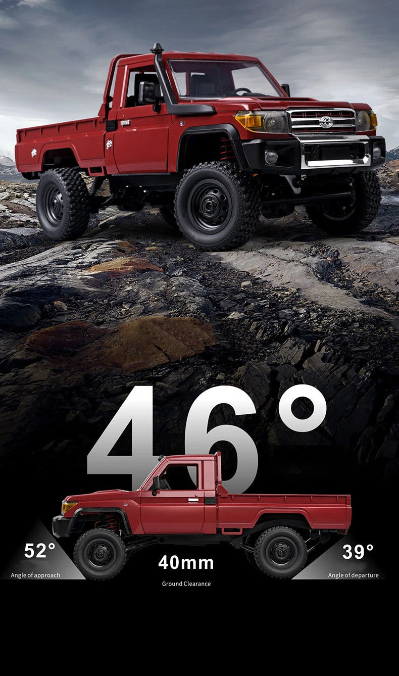 Pickup RC ZWN MN82 4WD com Luzes LED - Simulação Escala 1:12